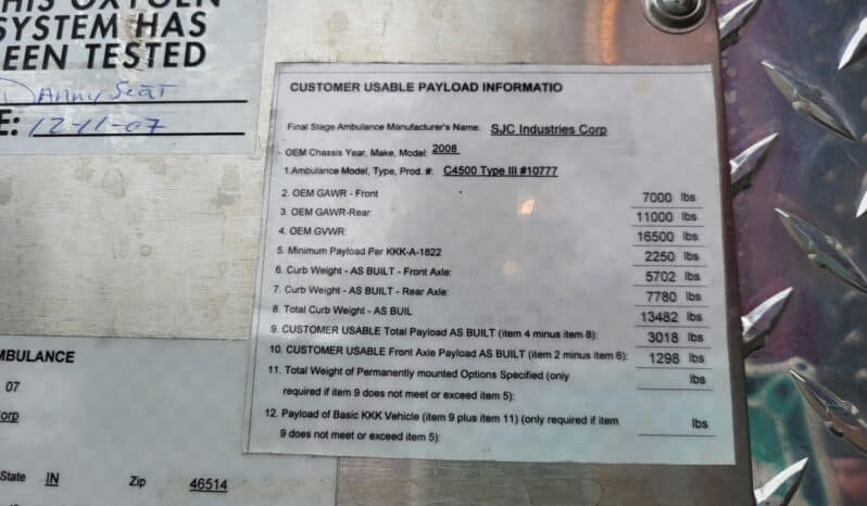 
								2008 Chevy Kodiak 6.6L with Allison McCoy Miller Ambulance or Command/Support Vehicle full									